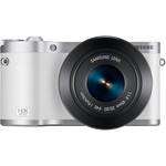 Samsung NX300 Mirrorless Digital Camera with 45mm f/1.8 2D/3D Lens (White)