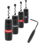 AudioQuest Set of Four Silver Sure Grip BFA Screw Banana Speaker Cable Connectors