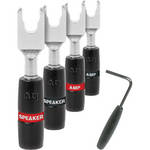 AudioQuest Set of Four Silver Sure Grip Spade Speaker Cable Connectors