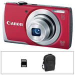 Canon PowerShot A2500 Digital Camera Basic Accessory Kit (Red)