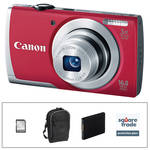 Canon PowerShot A2500 Digital Camera Deluxe Accessory Kit (Red)