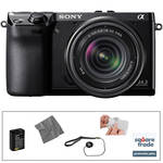 Sony Sony Alpha NEX-7 Digital Camera and 18-55mm Lens Kit with Essential Accessories (Black)