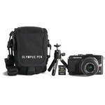 Olympus E-PL5 Mirrorless Digital Camera with M.ZUIKO 14-42mm f/3.5-5.6 Lens Bundle (Black)