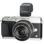 Olympus E-P5 PEN Mirrorless Digital Camera with 17mm f/1.8 Lens and VF-4 Viewfinder (Silver)