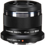 Olympus M. Zuiko Digital ED 45mm f/1.8 Lens (Black)