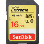 SanDisk 16GB SDHC Memory Card Extreme Class 10 UHS-I