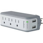 Belkin 3-OUTLET MINI SURGE PRTCTR w/USB PORTS