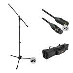 Auray Auray Mic Stand Pack with Kopul Studio Elite 4000 Cables and Carrying Bag Kit