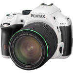 Pentax K-50 Digital SLR Camera with 18-135mm f/3.5-5.6 Lens (White)