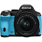 Pentax K-50 Digital SLR Camera with 18-55mm f/3.5-5.6 Lens (Black/Aqua)
