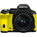 Pentax K-50 Digital SLR Camera with 18-55mm f/3.5-5.6 Lens (Black/Yellow)