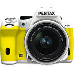 Pentax K-50 Digital SLR Camera with 18-55mm f/3.5-5.6 Lens (White/Yellow)