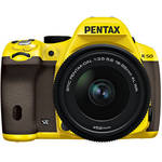 Pentax K-50 Digital SLR Camera with 18-55mm f/3.5-5.6 Lens (Yellow/Brown)