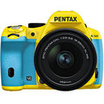 Pentax K-50 Digital SLR Camera with 18-55mm f/3.5-5.6 Lens (Yellow/Aqua)