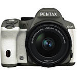 Pentax K-50 Digital SLR Camera with 18-55mm f/3.5-5.6 Lens (Olive Green/White)