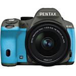 Pentax K-50 Digital SLR Camera with 18-55mm f/3.5-5.6 Lens (Olive Green/Aqua)