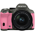 Pentax K-50 Digital SLR Camera with 18-55mm f/3.5-5.6 Lens (Olive Green/Pink)