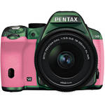 Pentax K-50 Digital SLR Camera with 18-55mm f/3.5-5.6 Lens (Metal Green/Pink)