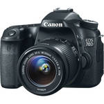 Canon EOS 70D 20.2MP Digital SLR Camera with EF-S 18-55mm IS STM Lens - Manufacturer Refurbished