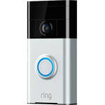 2-Pack Ring Wi-Fi Enabled HD 720p Video Doorbell with Night Vision (Satin Nickel)