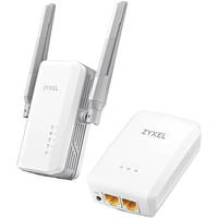 ZyXEL PLA5236KIT AV1000 Powerline HomePlug Kit with AC900 Powerline Wi-Fi Extender (White)