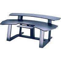 Winsted E4687 94" Wide Digital Desk with Riser and Keyboard Shelf (Black)