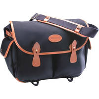 Billingham Packington Shoulder Bag (Black with Tan Leather Trim)