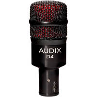 Audix D4 - Hyper-Cardioid Dynamic Drum and Instrument Microphone
