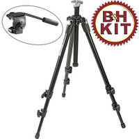 Manfrotto 190XDB Tripod Legs (Chrome) with 3126 Fluid Head