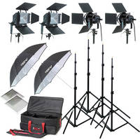 Smith-Victor K79 4-Light 3200 Watt Professional Studio Lighting Kit (120-240V AC)