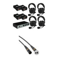 PortaCom COM40FCC - 4 Headset Wired Intercom with Cables