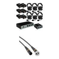 PortaCom COM60FCC 6 Headset Intercom System with Cables