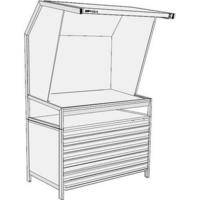 GTI CVX-1/FD  29 x 52" Viewing Station w/8-Drawer File