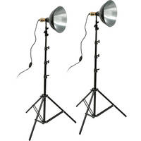 Impact Tungsten Two-Floodlight Kit with 8' Stands