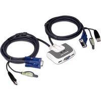 Iogear 2-Port Compact USB KVM Switch with 6' Cable