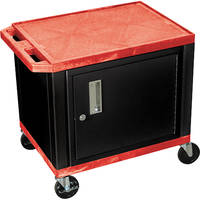 H. Wilson 24.5" Tuffy Cart with Cabinet and Electrical Assembly (Red)
