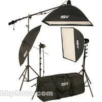 Smith-Victor K75 2-Light 2200W Professional Studio Soft Box Kit with Umbrella (120V)