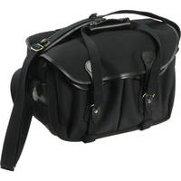 Billingham 335 Shoulder Bag (Black with Black Leather Trim)