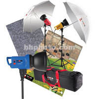 Westcott PB500 Photo Basics Three Flood Light Kit with Background (120VAC)