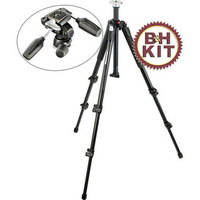 Manfrotto 190XB Tripod Legs (Black) with 804RC2 3-Way Pan/Tilt Head
