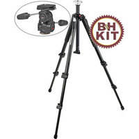 Manfrotto 190XB Tripod Legs (Black) with 808RC4 3-Way Pan/Tilt Head