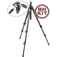 Manfrotto 190XPROB Tripod Legs (Black) with 804RC2 3-Way Pan/Tilt Head