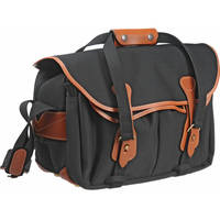 Billingham 335 Shoulder Bag (Black with Tan Leather Trim)