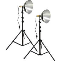 Impact Tungsten Two-Floodlight Kit with 6' Stands