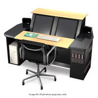 Winsted 2-Bay LCD/3 Console CPU Holder, Model G5372 (Black)
