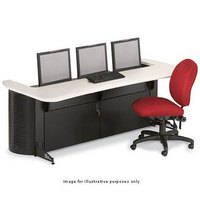 Winsted Slim-Line Console with Curved End Panels, Model C5142 (Black)