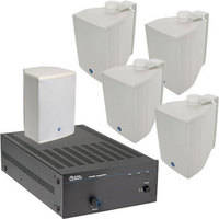 Atlas Sound APAKSMSW Amplifier and Surface Mount Speaker Package System (White)