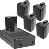 Atlas Sound APAKSMSB Amplifier and Surface Mount Speaker Package System (Black)