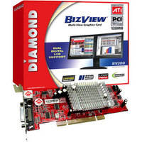 Diamond BizView BV2000 Low-Profile PCI Display Card - DVI-I + DVI-I + TV