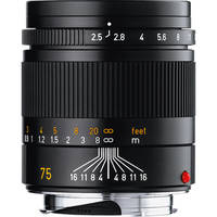Leica 75mm f/2.5 Summarit-M Manual Focus Lens (Black)